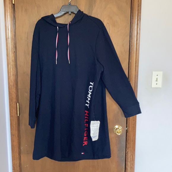 Tommy Hilfiger Dresses & Skirts - ❌Last Chance ❌ Tommy Hilfiger hoodie dress with logo size 1X